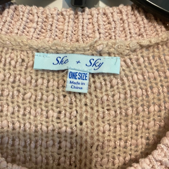 Unisex She and Sky One Size Ragglan Sweater Chunky Knit - Picture 3 of 16